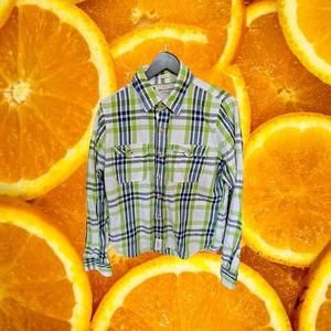 Abercrombie & Fitch Muscle Plaid Button‎ Up Shirt SIze Large
